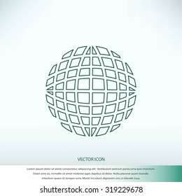 Globe earth icon vctor