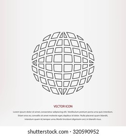 Globe earth icon vctor