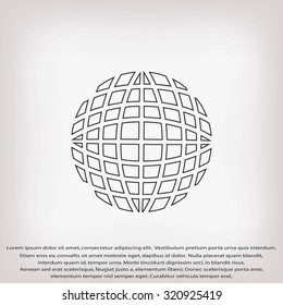 Globe earth icon vctor