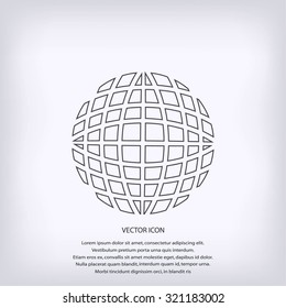 Globe earth icon vctor