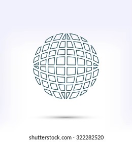 Globe earth icon vctor