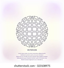 Globe earth icon vctor