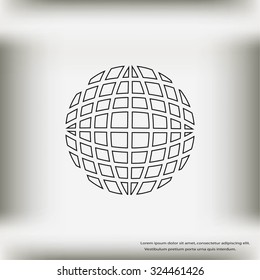 Globe earth icon vctor