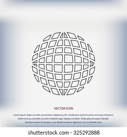 Globe earth icon vctor