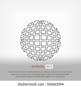 Globe earth icon vctor