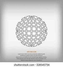 Globe earth icon vctor