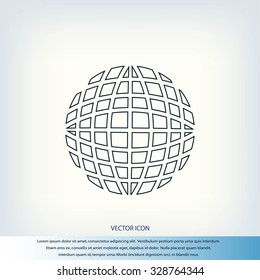 Globe earth icon vctor