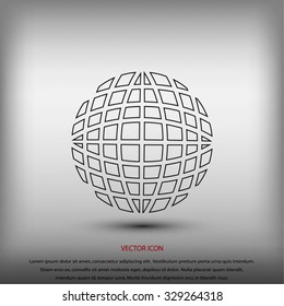 Globe earth icon vctor