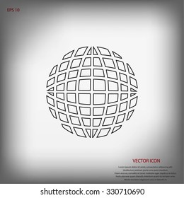 Globe earth icon vctor