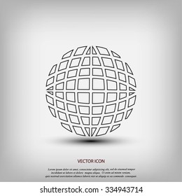 Globe earth icon vctor
