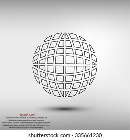 Globe earth icon vctor