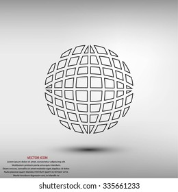 Globe earth icon vctor