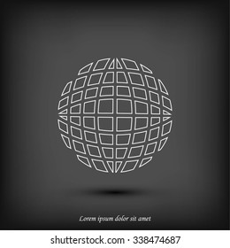 Globe earth icon vctor