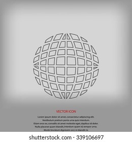 Globe earth icon vctor