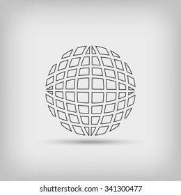 Globe earth icon vctor