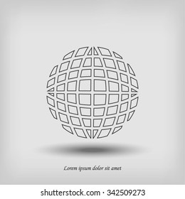 Globe earth icon vctor