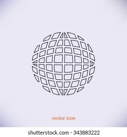 Globe earth icon vctor