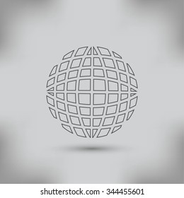 Globe earth icon vctor