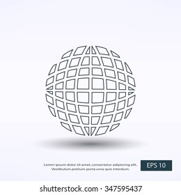 Globe earth icon vctor