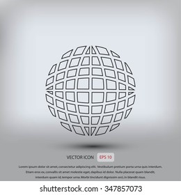 Globe earth icon vctor