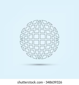 Globe earth icon vctor