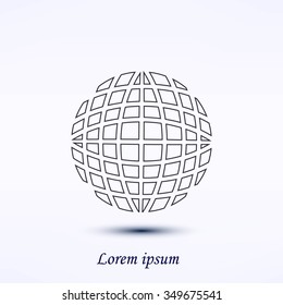 Globe earth icon vctor