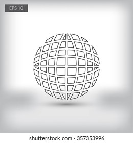Globe earth icon vctor