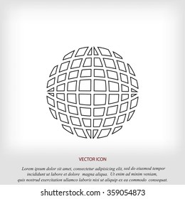Globe earth icon vctor