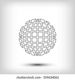 Globe earth icon vctor