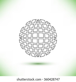 Globe earth icon vctor