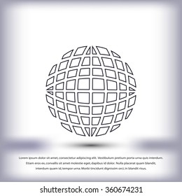Globe earth icon vctor