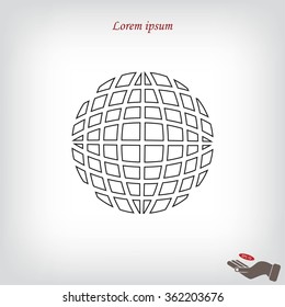 Globe earth icon vctor