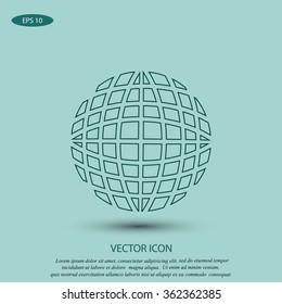 Globe earth icon vctor