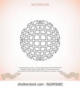 Globe earth icon vctor