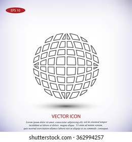 Globe earth icon vctor