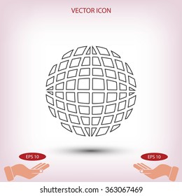 Globe earth icon vctor