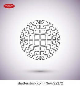 Globe earth icon vctor
