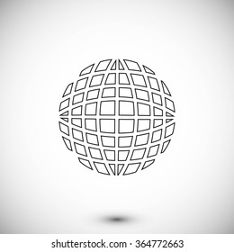 Globe earth icon vctor