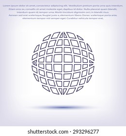 Globe earth icon vector