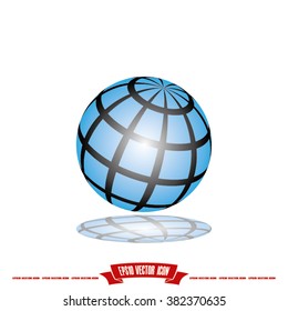 Globe earth Icon Vector