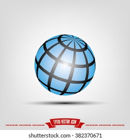 Globe earth Icon Vector.