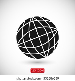 Globe earth icon, vector best flat icon, EPS