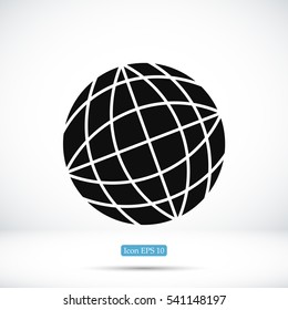 Globe earth icon, vector best flat icon, EPS