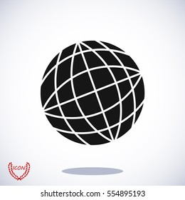 Globe earth icon, vector best flat icon, EPS