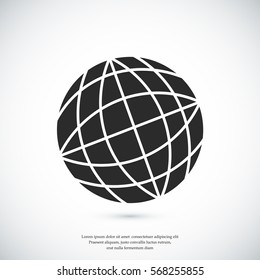 Globe earth icon, vector best flat icon, EPS