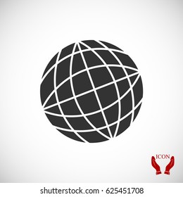 Globe earth icon, vector best flat icon, EPS