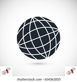 Globe earth icon, vector best flat icon, EPS