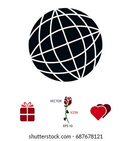 Globe earth icon, vector best flat icon, EPS