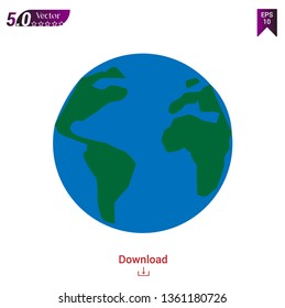 Globe earth icon vector illustration on white background