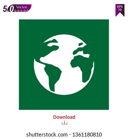 Globe earth icon vector illustration on white background